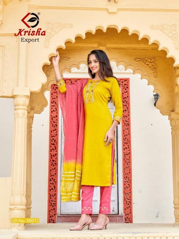 Krisha Kalavati Chion Designer Embroidery Readymade Suit